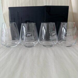 Wine Glass Set of Four Stemless - Clear